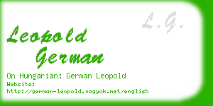 leopold german business card